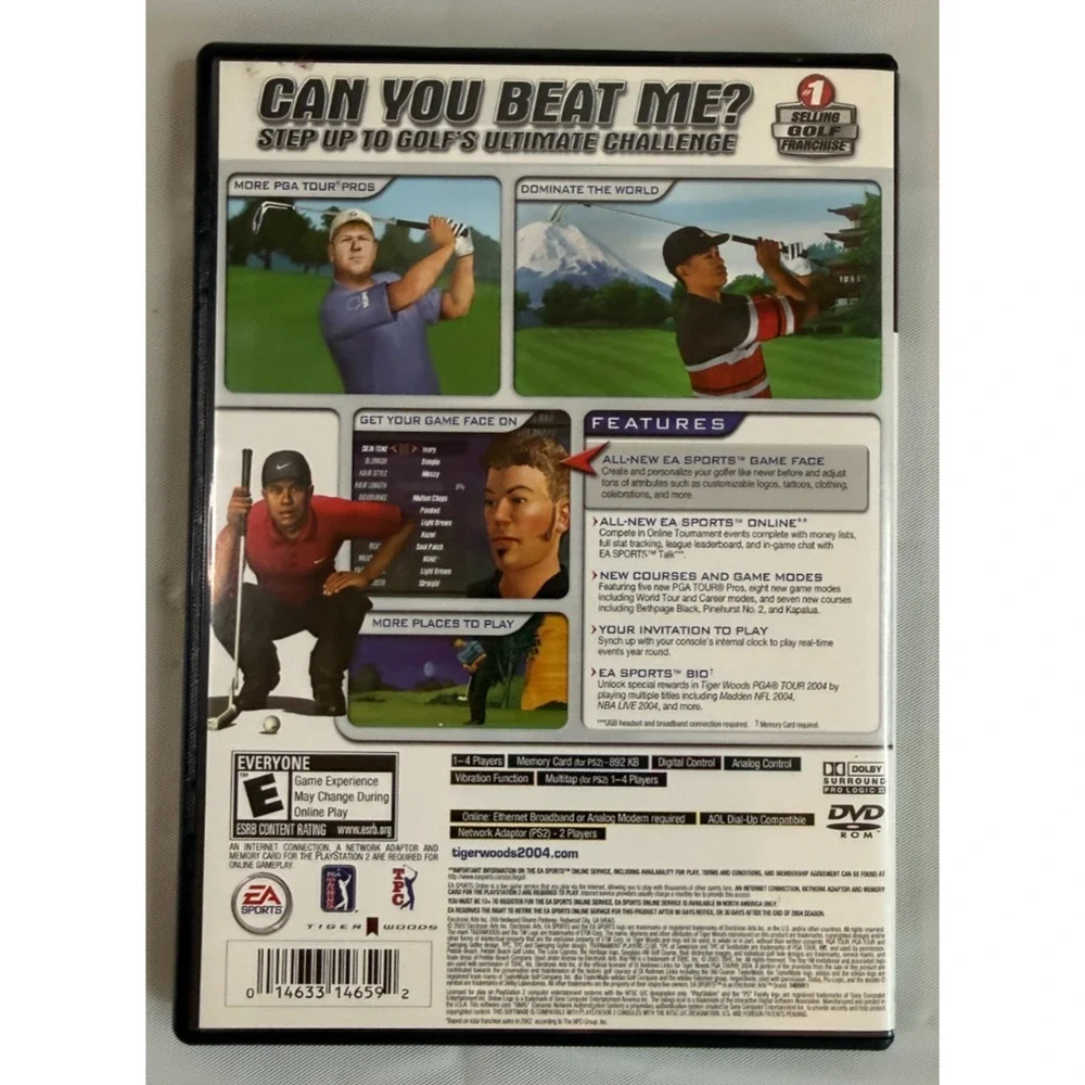 Tiger Woods PGA Tour 2004 Sony PlayStation 2 PS2 Complete CIB Black Label